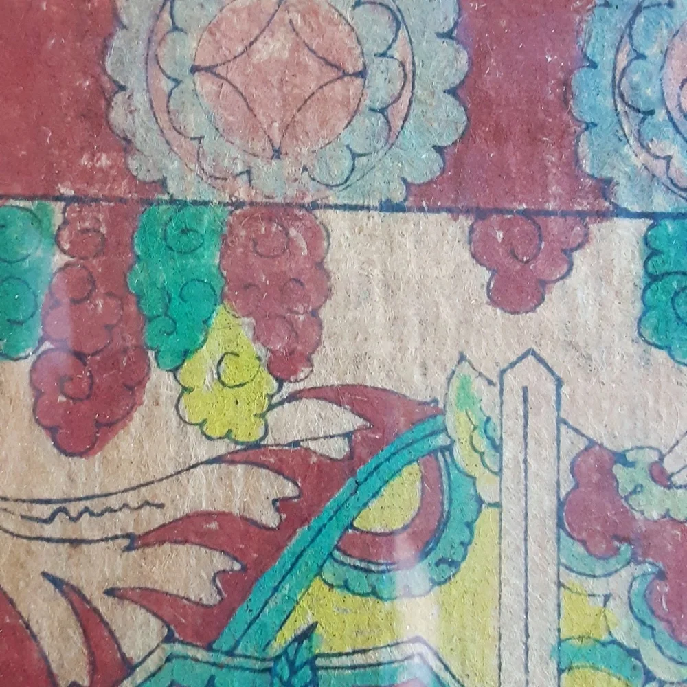 VINTAGE CHINESE WOODBLOCK WARRIOR  BOUGHT IN CHINA Handmade Original - Picture 4 of 5